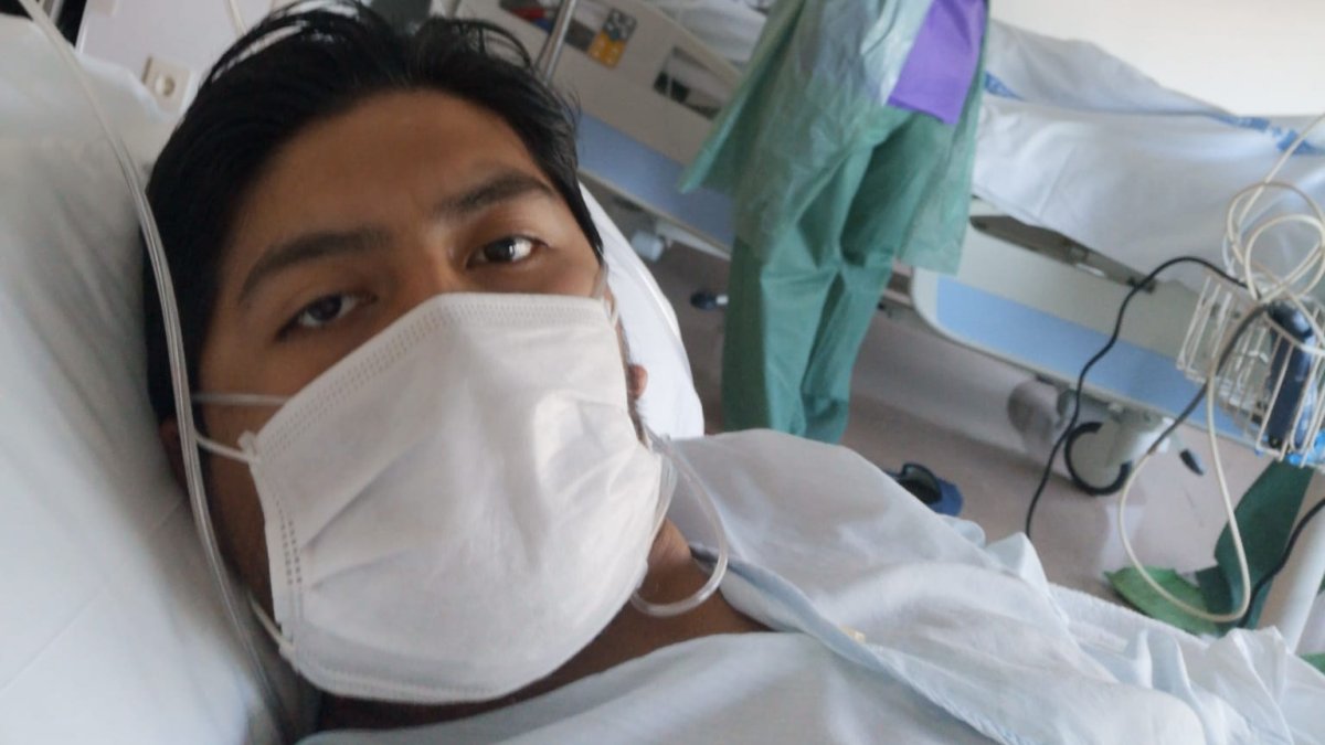 Saulo Valencia estuvo ingresado en el Hospital Universitario de Burgos (HUBU) tras dar positivo por coronavirus. / ECB