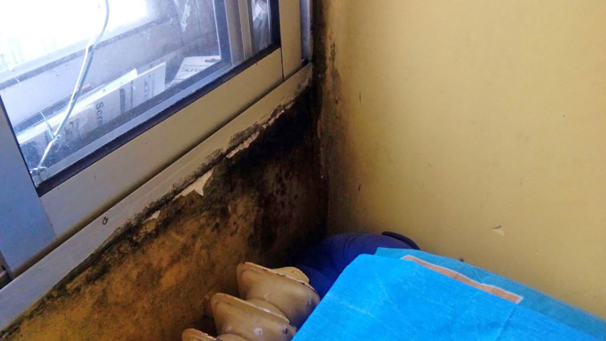 La familia se fue de la vivienda adjudicada en el Programa Dual por estar llena de humedades que acabaron minando su salud. ECB