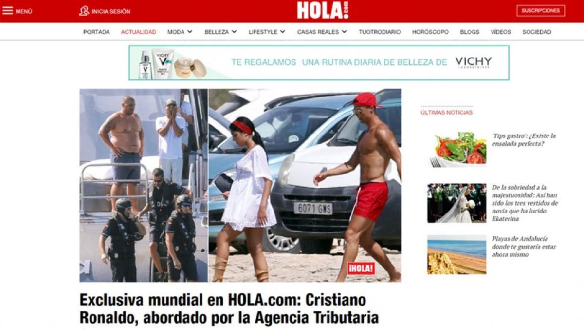 Hacienda aborda a Cristiano en Formentera-HOLA