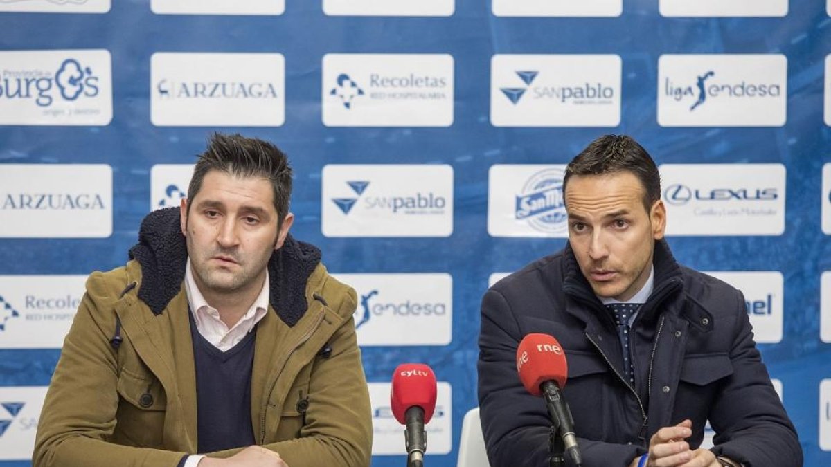 Albano Martínez y Félix Sancho, durante una comparecencia de prensa.-SANTI OTERO