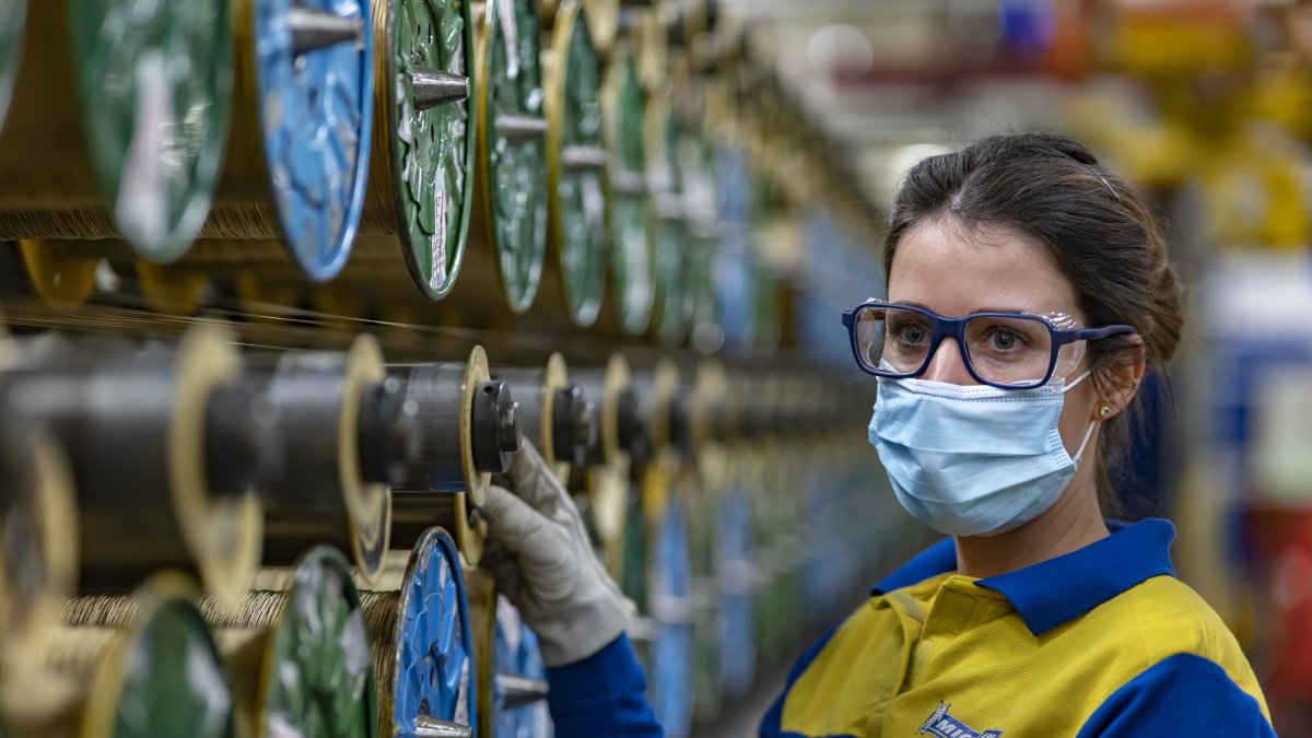 Una trabajadora de Michelin Aranda