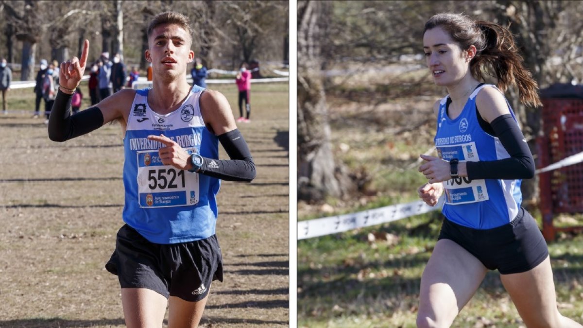 Rubén Álvarez y Cristina Ruiz en el Cross Félix Hernando. SANTI OTERO