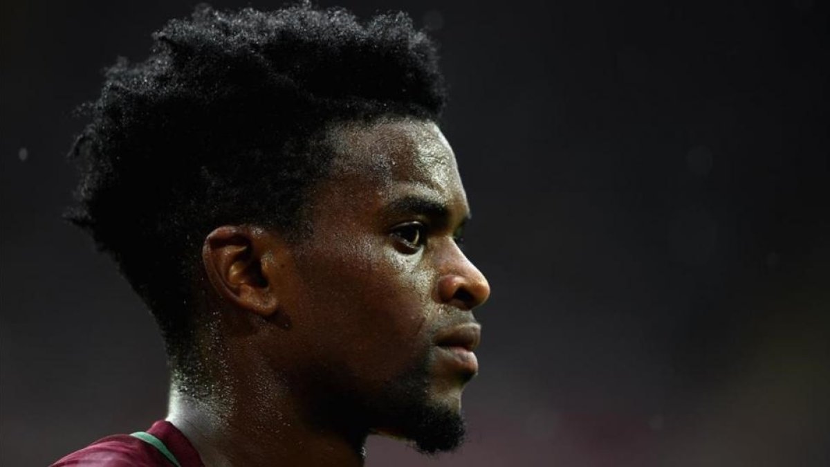 Nélson Semedo, en un partido de la selección portuguesa en la Copa Confederaciones de Rusia.-GETTY / LAURENCE GRIFFITHS