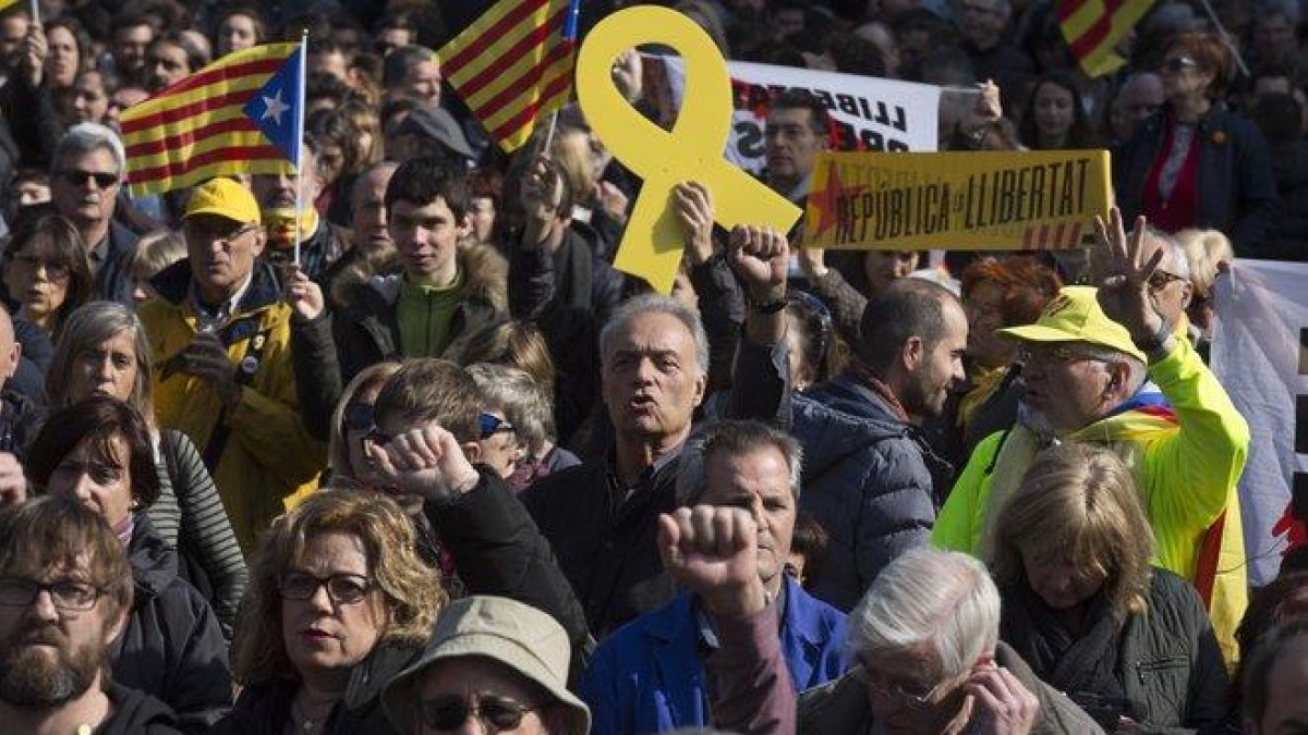 Movilizaciones en apoyo a los presos en Barcelona. Movilizaciones en apoyo a los presos en Barcelona.-ALBERT BERTRAN
