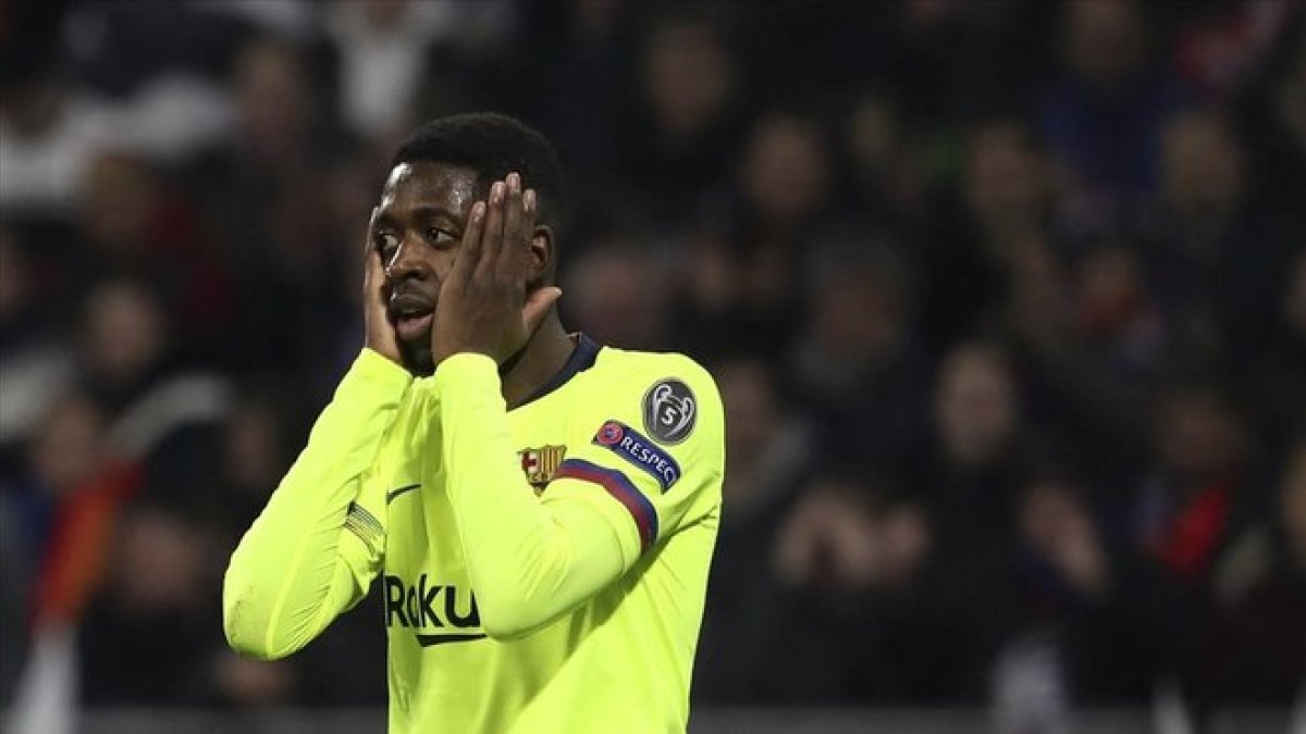 Ousmane Dembelé, con la camiseta del Barça.-