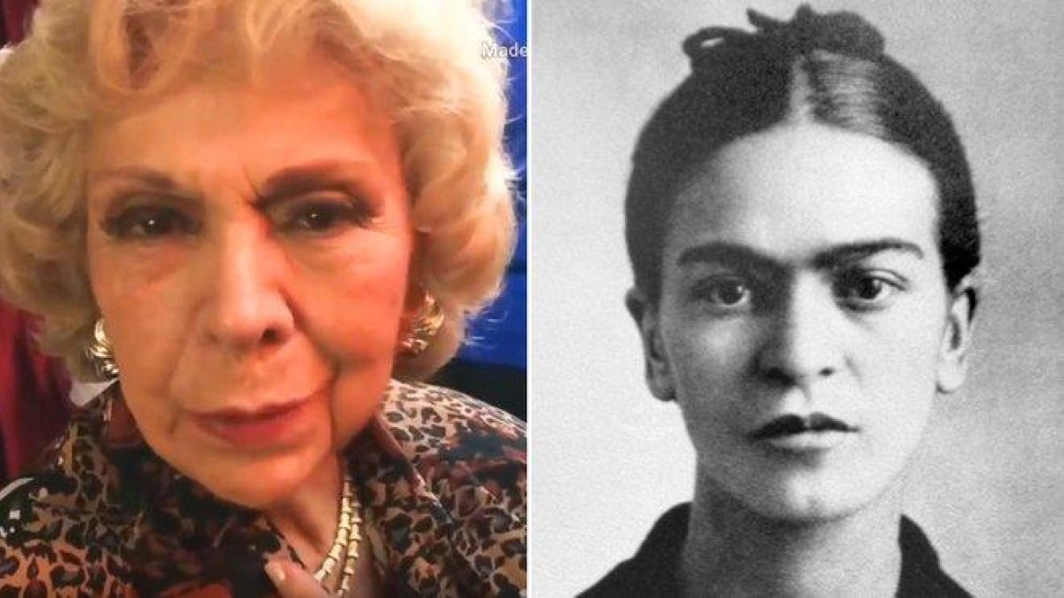La actriz de doblaje Amparo Garrido y la pintora Frida Kahlo.-YOUTUBE / EFE