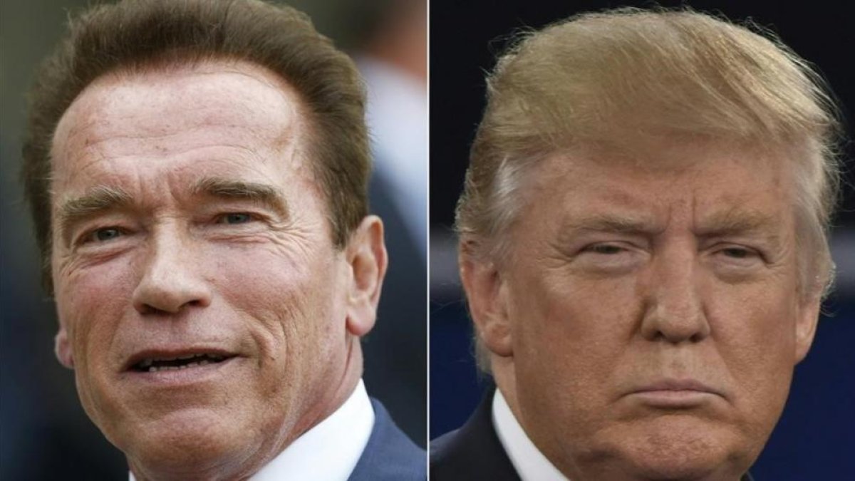Arnold Schwarzenegger y Donald Trump.-TOMAS SAMSON