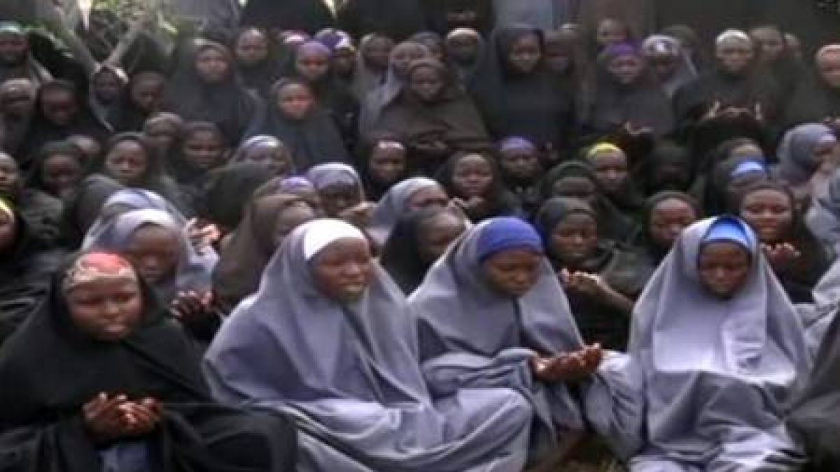 Imagen de algunas de las jóvenes secuestradas por Boko Haram en Chibok, en abril del 2014.-Foto:AFP