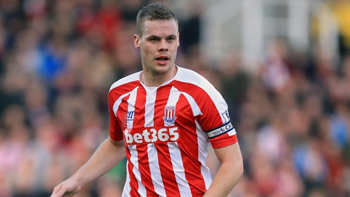 Ryan Shawcross, durante un encuentro con el Stoke.-Mike Egerton