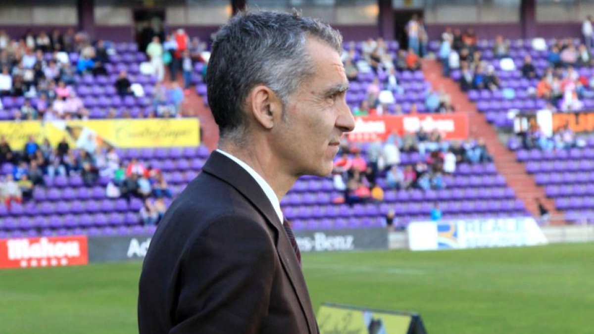 Carlos Terrazas antes del encuentro contra el Real Valladolid.-