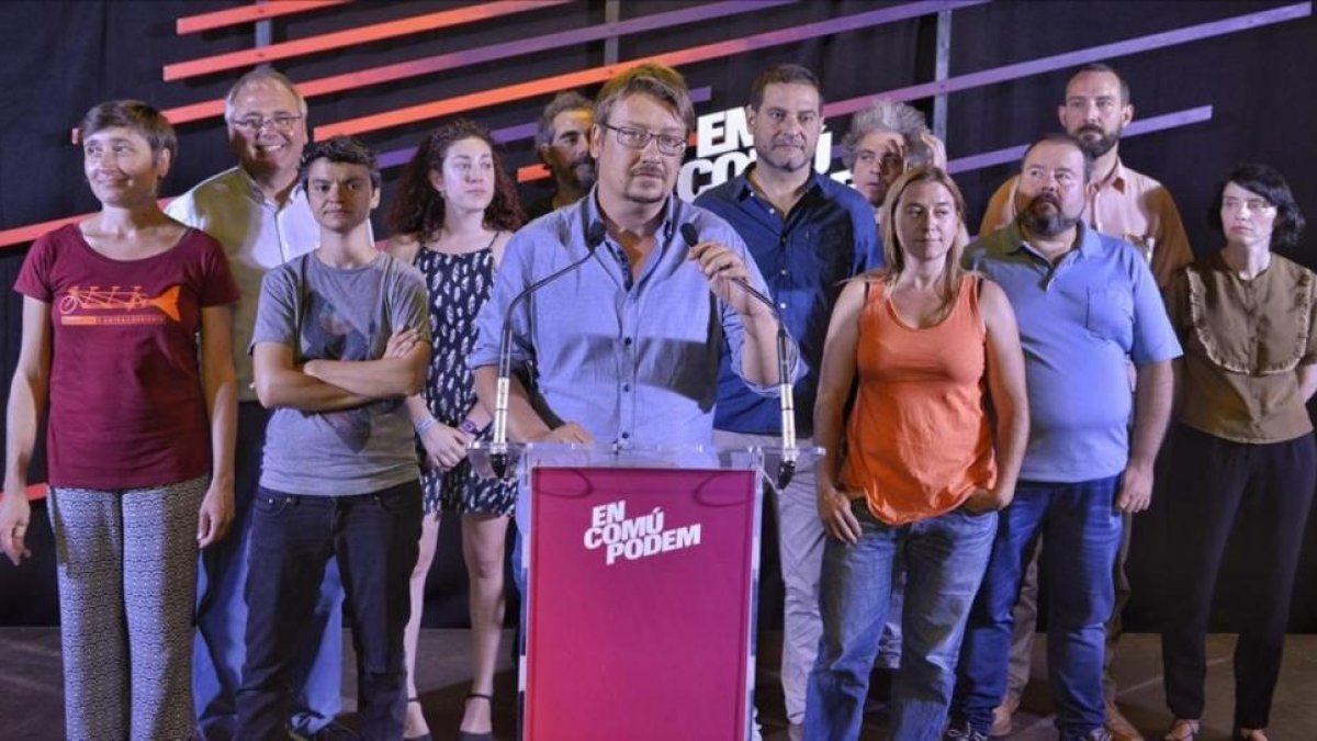 Xavier Domènech en su comparecencia para valorar los resultados del 26-J.-FERRAN SENDRA