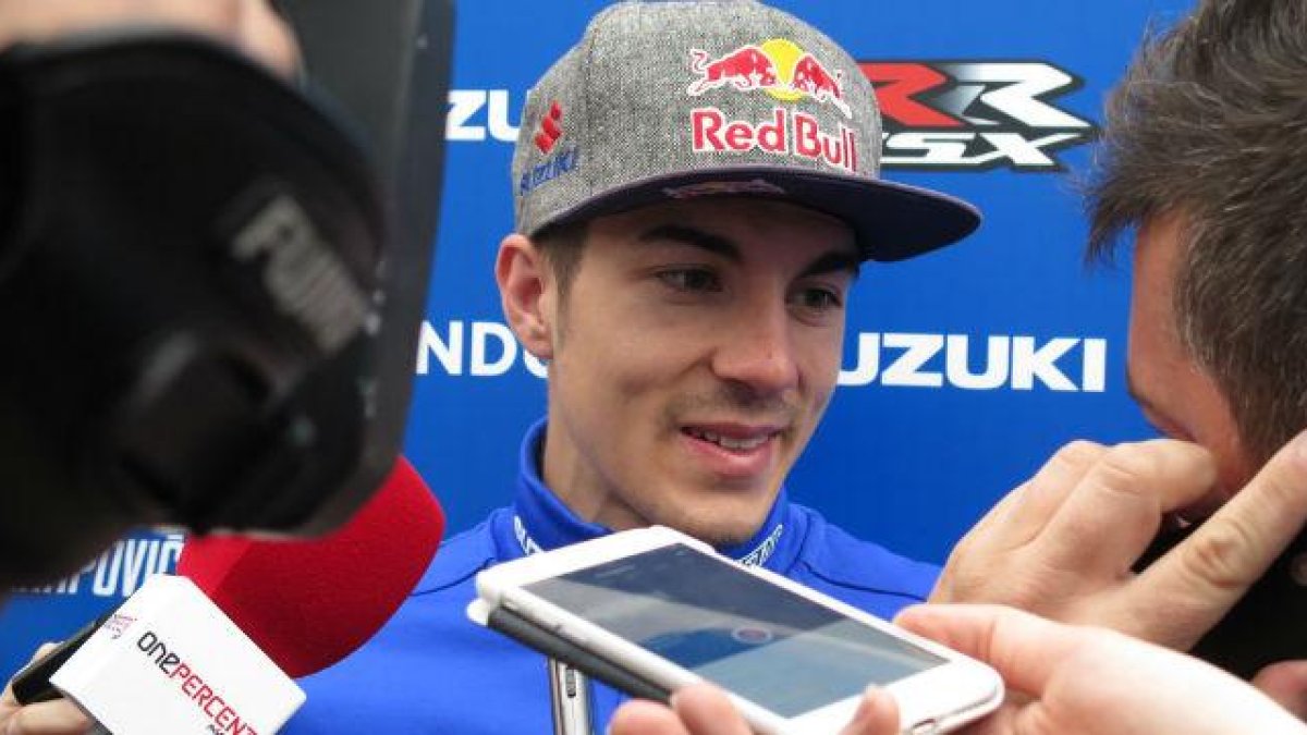 Maverick Viñales, piloto estrella del equipo Suzuki.-EMILIO PÉREZ DE ROZAS