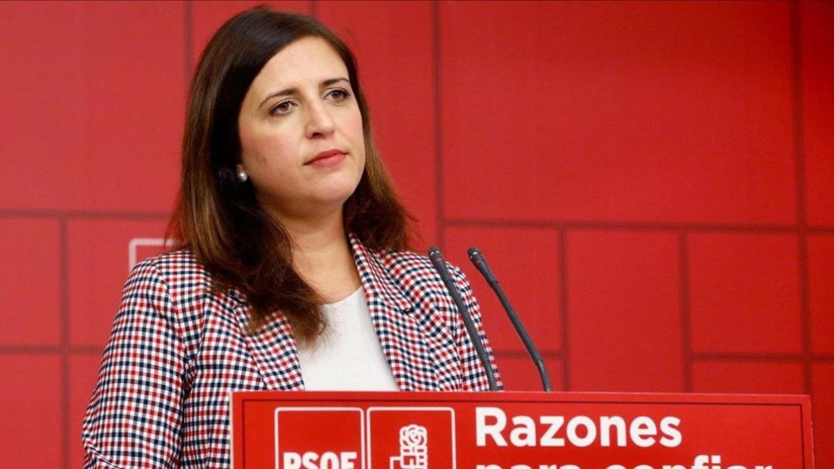 La portavoz del comité electoral federal del PSOE, Esther Peña.-EFE