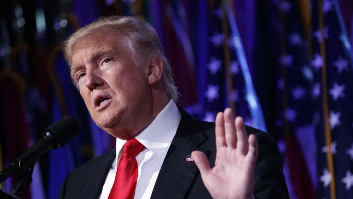 Donald Trump, durante un acto en Nueva York.-AP