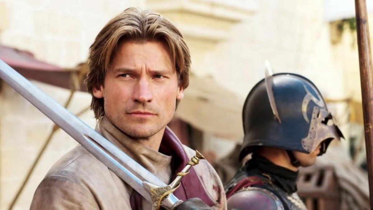 Jaime Lannister, durante un rodaje.-