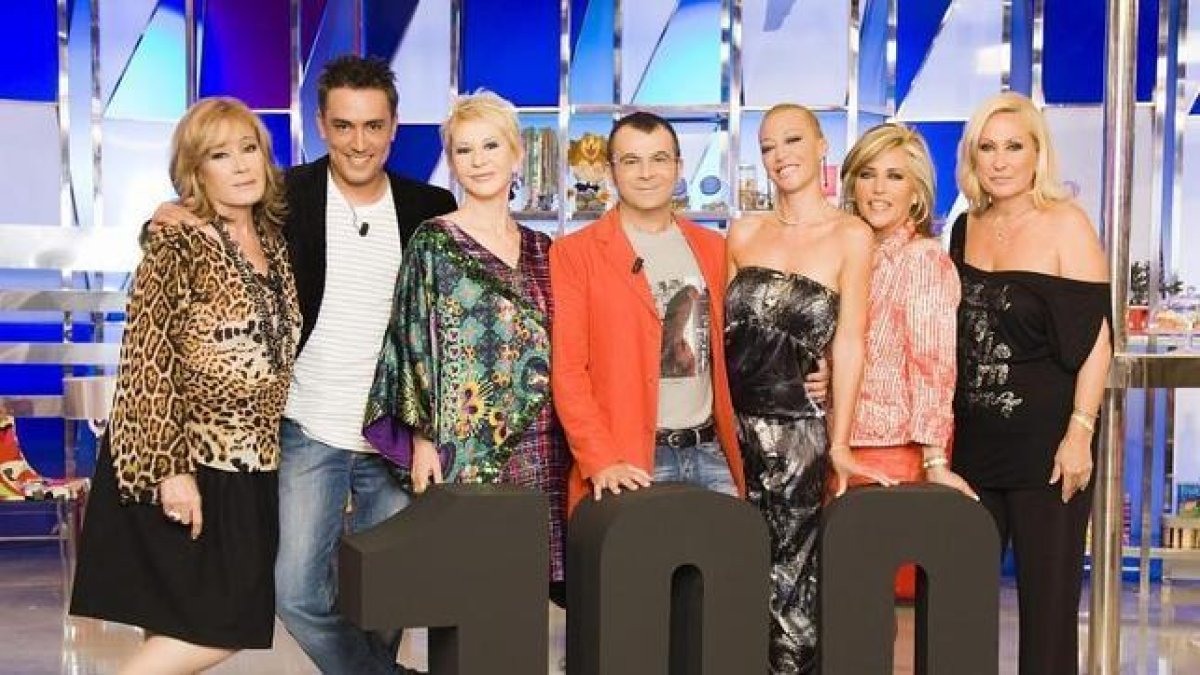 El elenco de Sálvame, uno de los mayores reclamos de audiencia de Telecinco.-