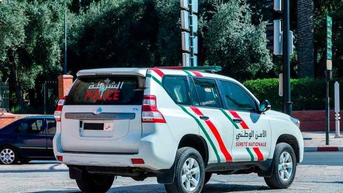 La policía migratoria de Marruecos.-