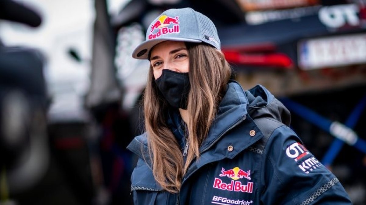 Cristina Gutiérrez, tras finalizar la etapa de ayer. RED BULL