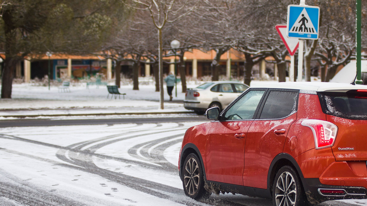 Una copiosa nevada en la capital burgalesa, en una imagen de archivo. 