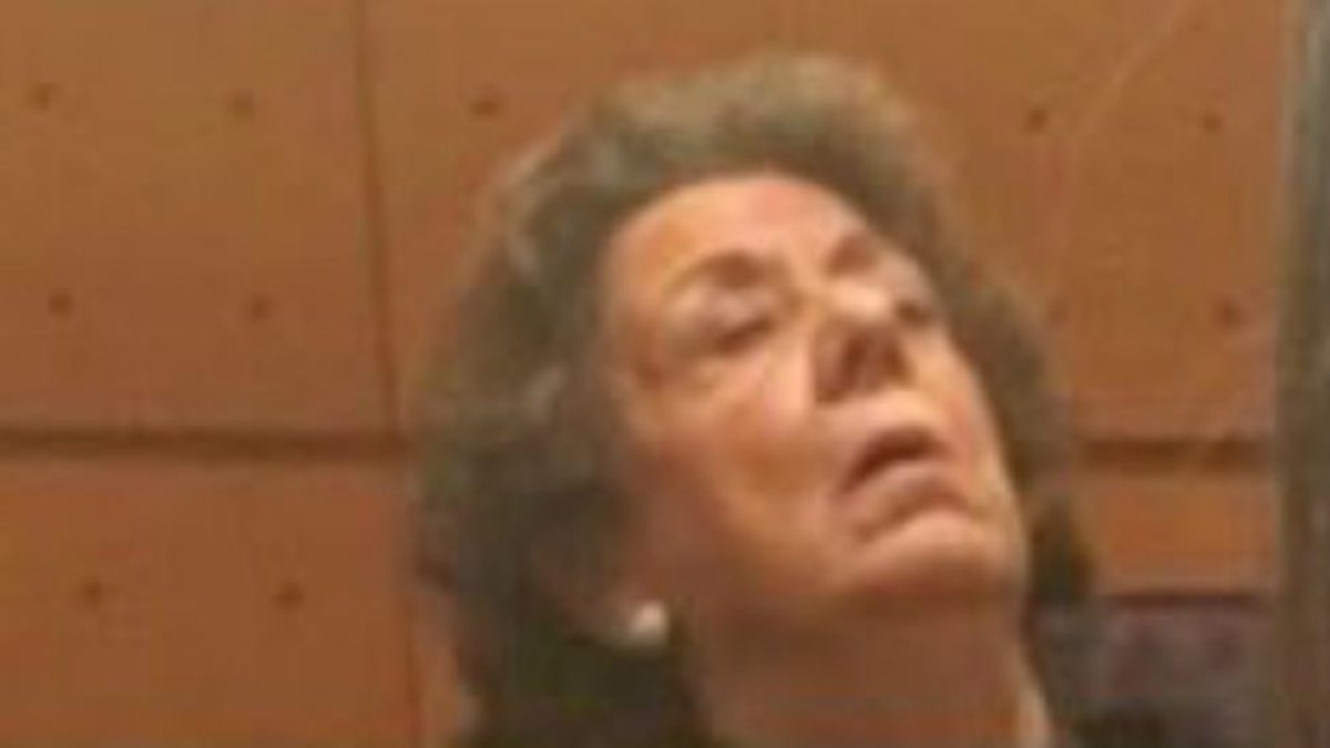 Rita Barberá aparentemente dormida, ayer, en su reaparición en el Senado.-TWITTER / CELIA CÁNOVAS