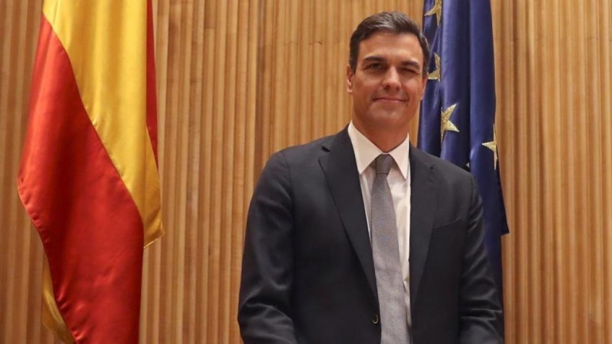 Pedro Sánchez, este martes en el Congreso.-/ PERIODICO (EFE / BALLESTEROS)