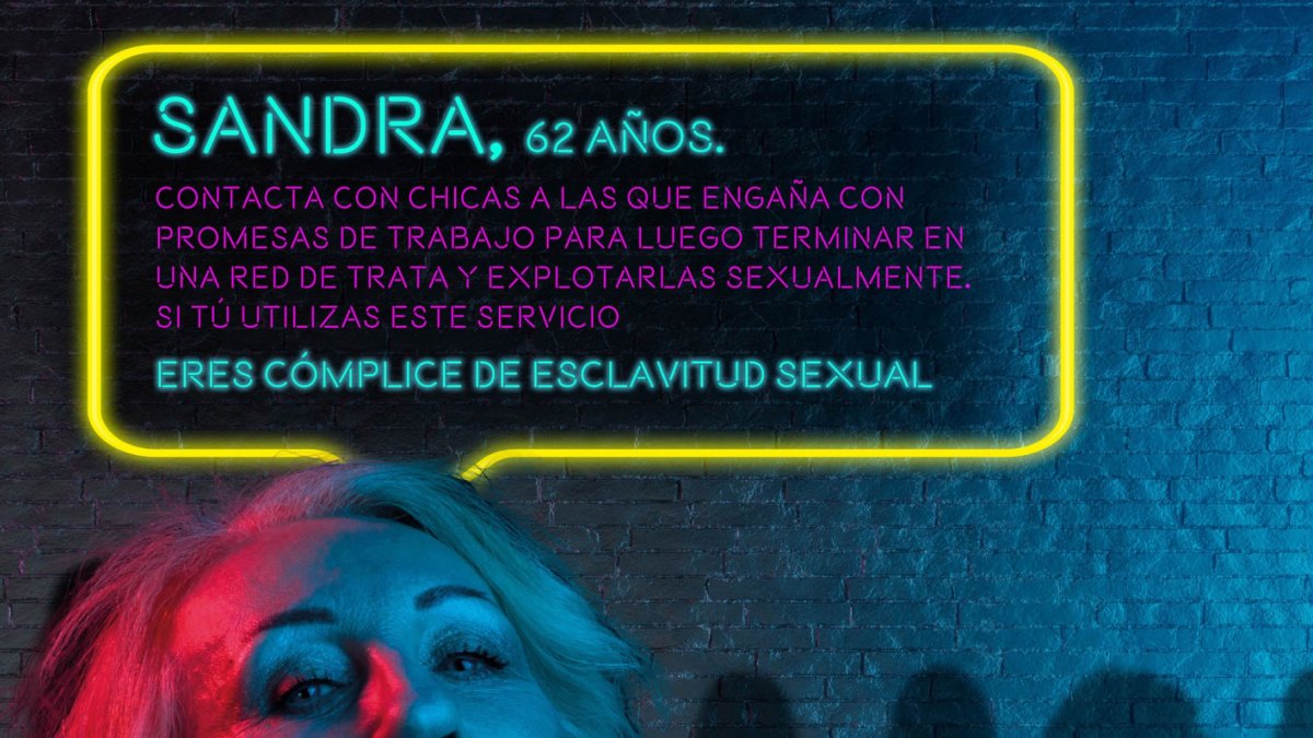 Uno de los polémicos carteles de la campaña contra la prostitución impulsada por el Ayuntamiento de Burgos. ECB