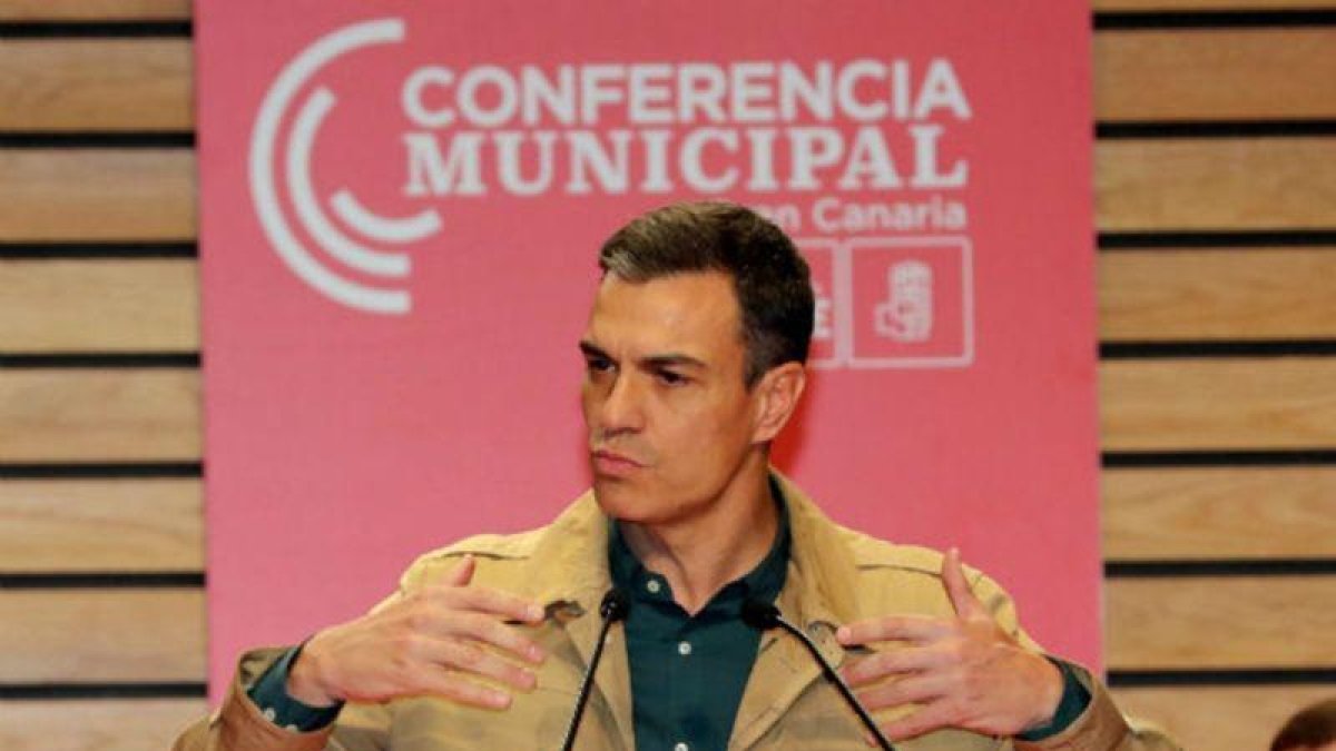 Pedro Sánchez, en Las Palmas.-EFE / ELVIRA URQUIJO