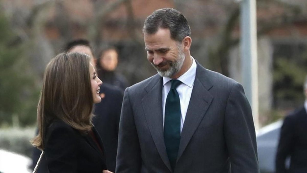 Los reyes Felipe y Letizia.-