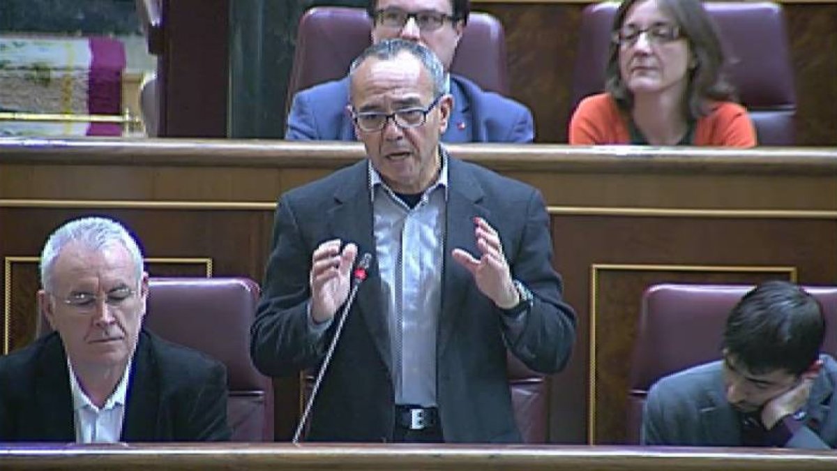 Joan Coscubiela, durante la sesión de control al Gobierno en el Congreso.-Foto: ATLAS