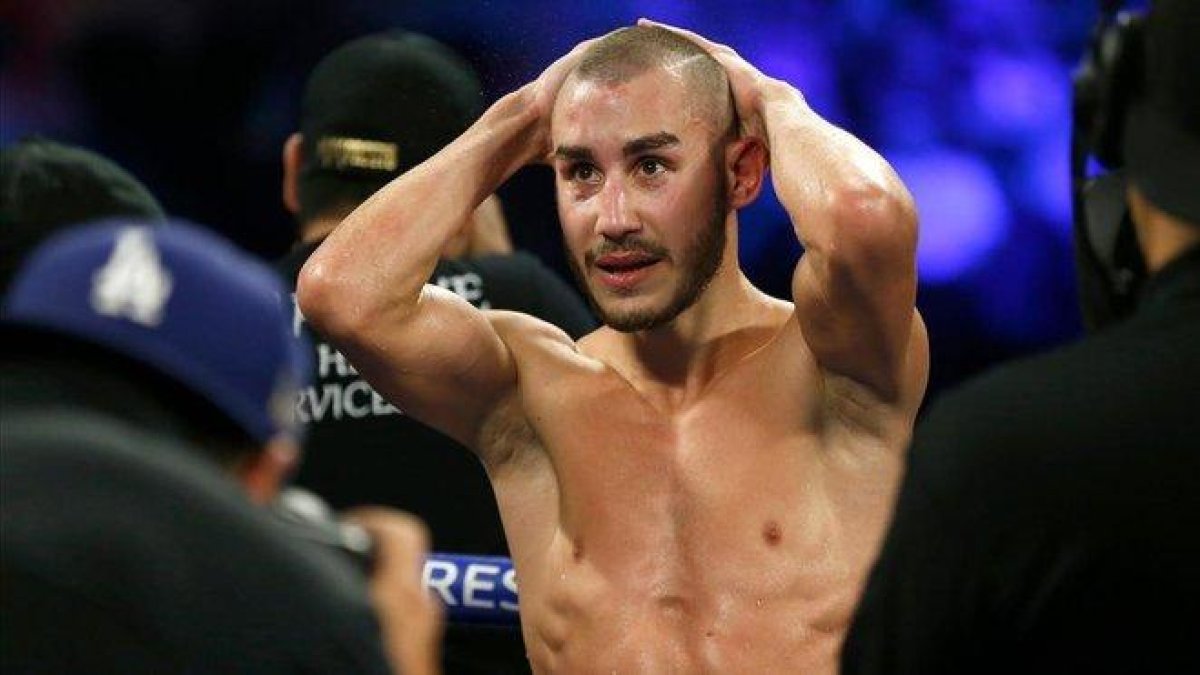 El boxeador ruso Maxim Dadashev en un combate del 2018.-AFP