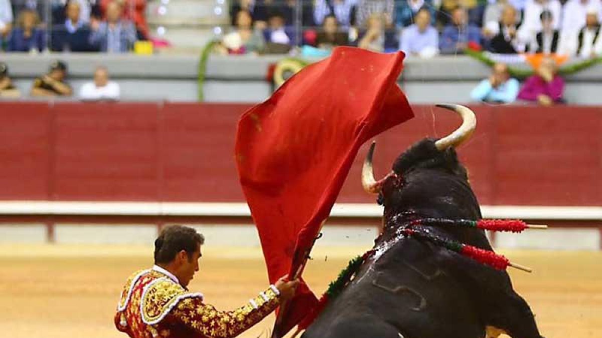 El Fandi en uno de los festejos de Burgos.-ECB