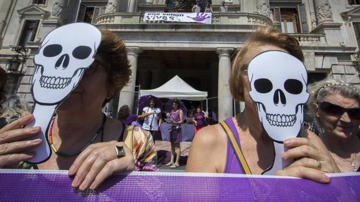 Manifestación contra la violencia machista en Valencia en 2017.-MIGUEL LORENZO