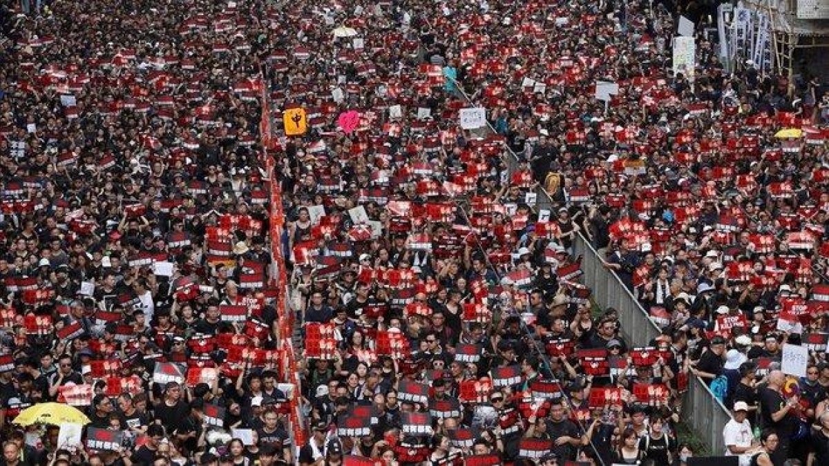 Protestas masivas en Hong Kong.-TYRONE SIU (REUTERS)