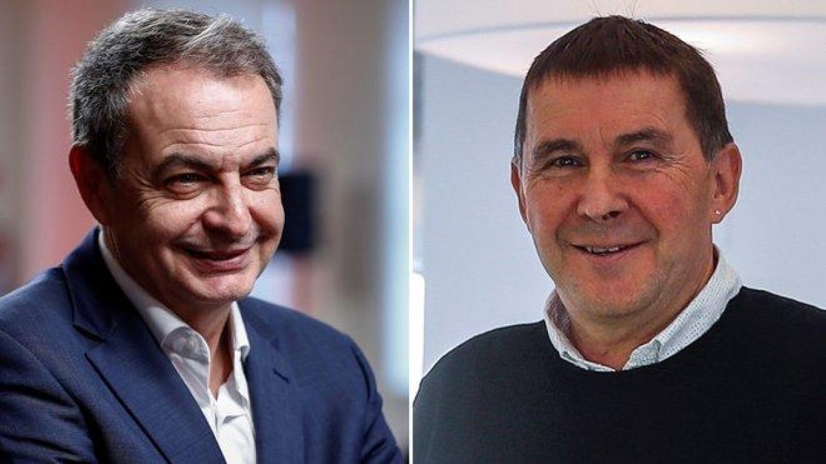 José Luis Rodríguez Zapatero y Arnaldo Otegi.-S. MOREIRA / J. ETXEZARRETA / EFE