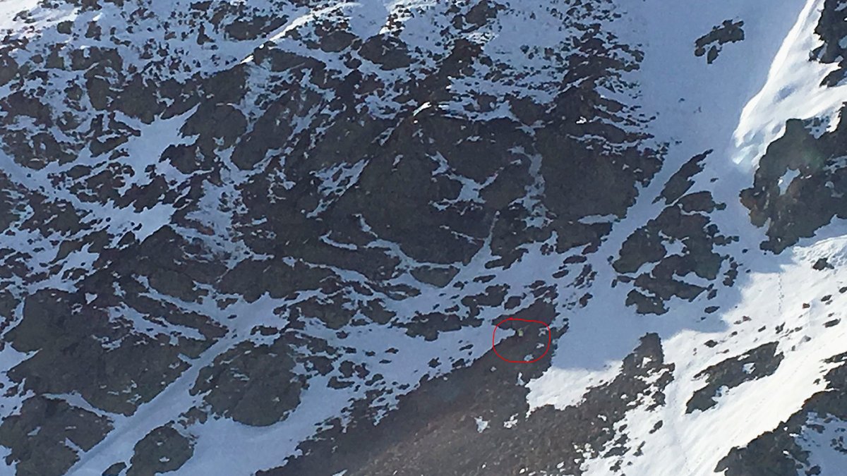 Lugar en el que estaba el montañero accidentado. JCYL