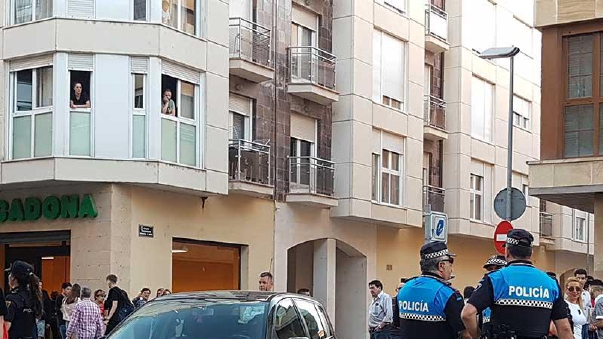 Accidente de tráfico en el centro de Aranda de Duero.-L.V.