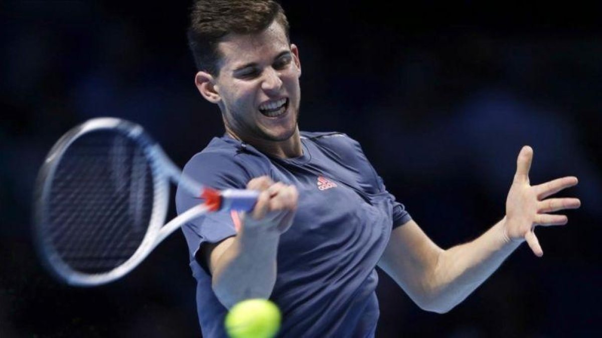 Dominic Thiem, en su partido ante Monfils.-