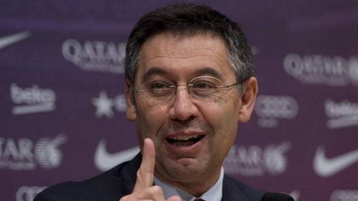 Josep Maria Bartomeu, presidente del Barça, en conferencia de prensa.-Foto: JORDI COTRINA