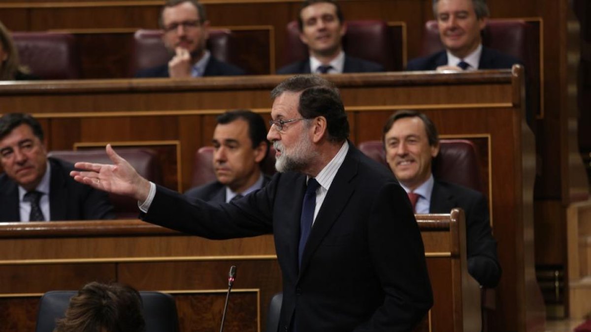 Mariano Rajoy, este miércoles en el Congreso de los Diputados.-DAVID CASTRO