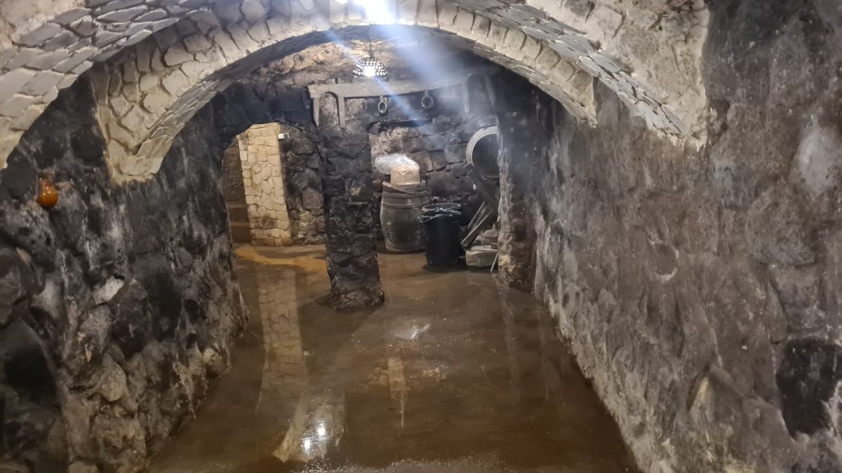 Estado actual de la bodega subterránea que gestiona la peña La Amistad