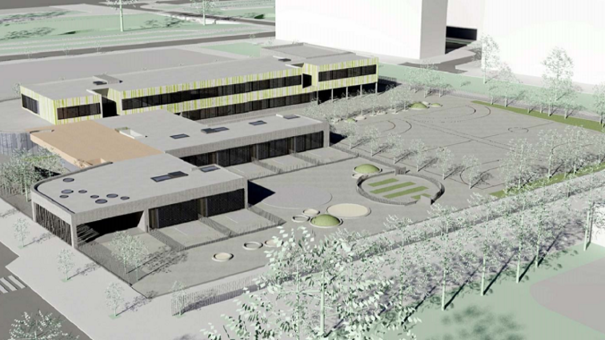 Recreación virtual del nuevo colegio de Villímar. ECB