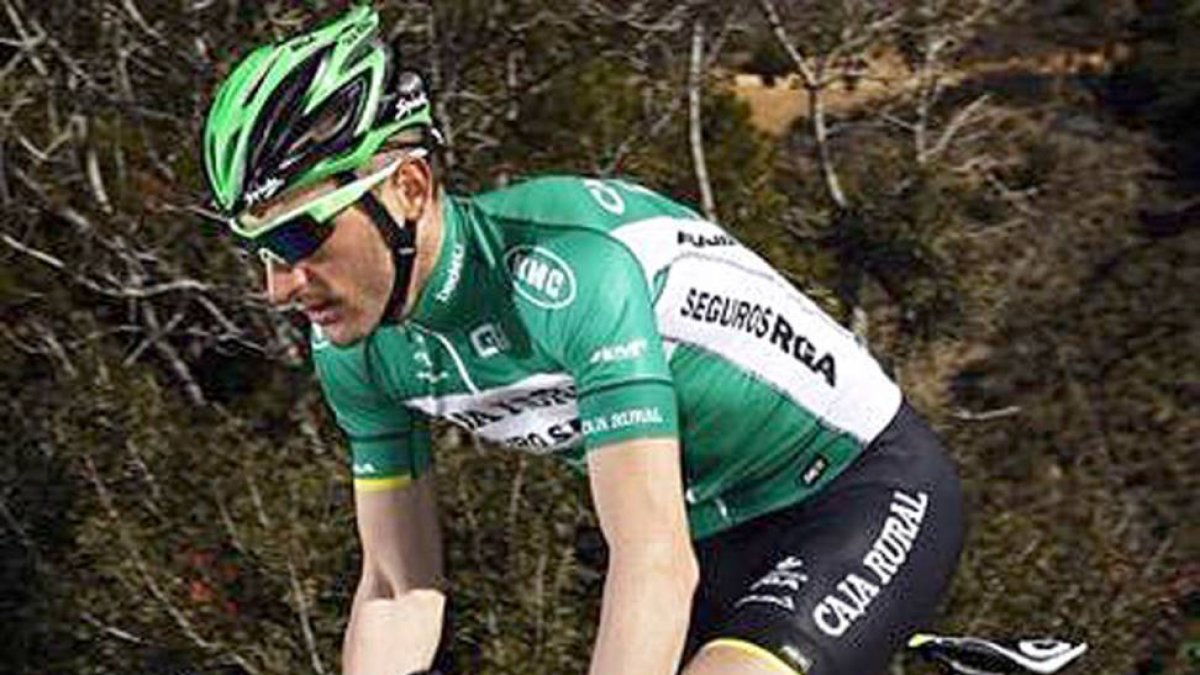 Carlos Barbero con el maillot del Caja Rural el pasado mes de febrero.-
