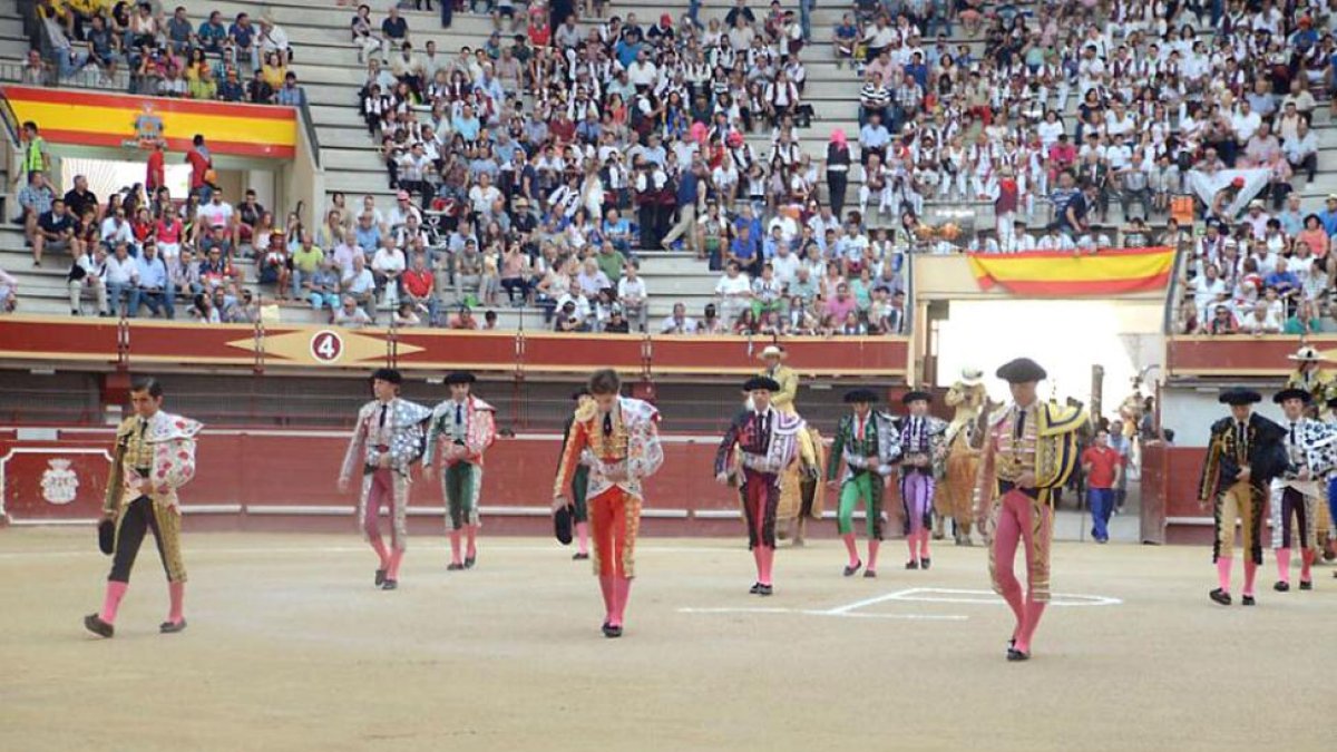 Imagen de un festejo taurino en la plaza de Aranda.-ECB