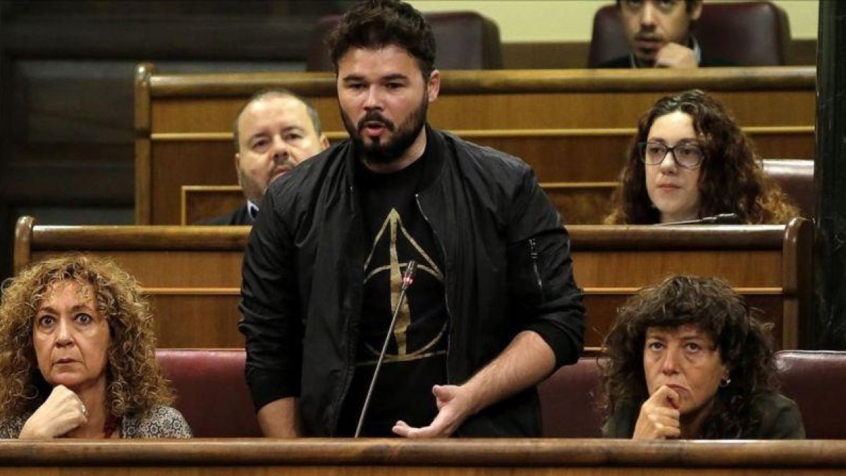 Gabriel Rufián, en el Congreso.-JOSE LUIS ROCA