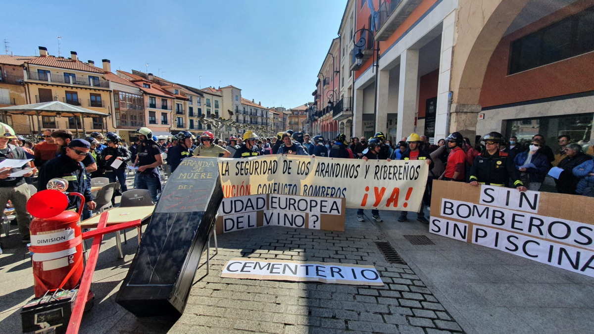 Los bomberos de Aranda llevan años reclamando mejoras