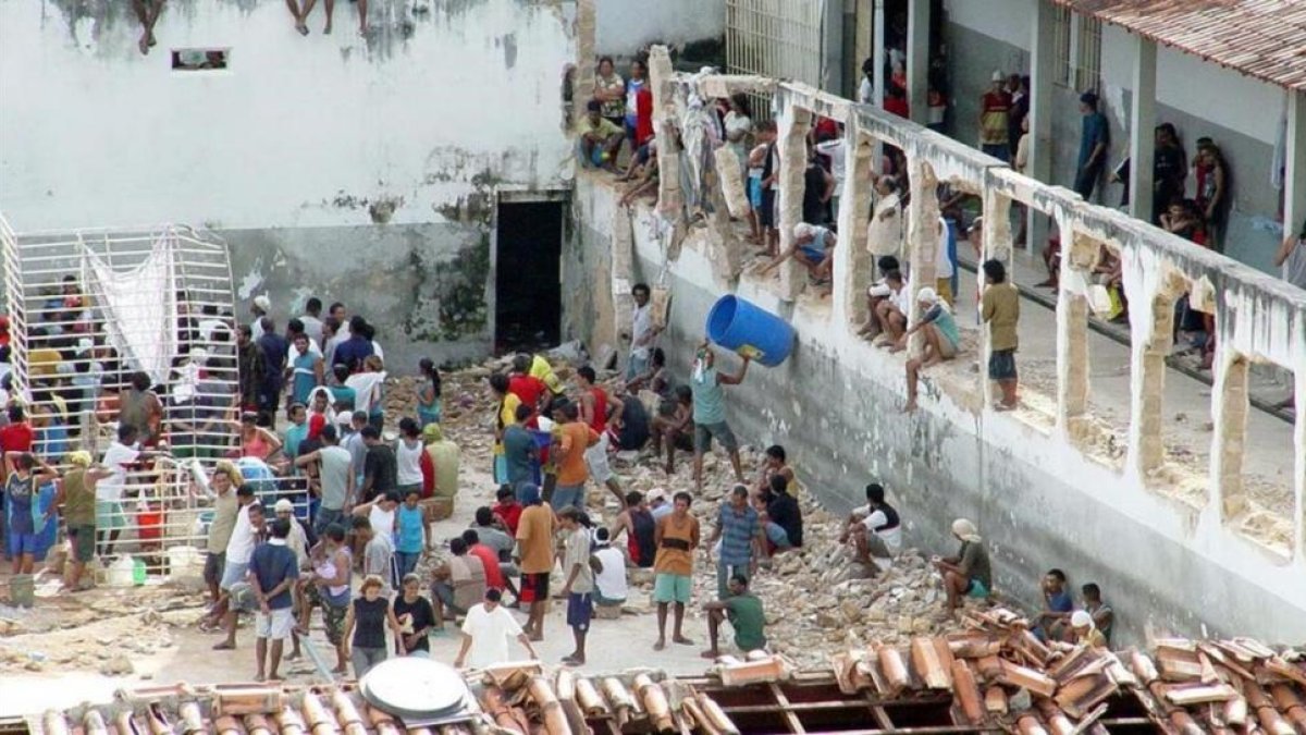 Imagen de un motín anterior en el penal de Oso Blanco, en la ciudad amazónica de Porto Velho.-EFE / ADEMILDES CORREIA