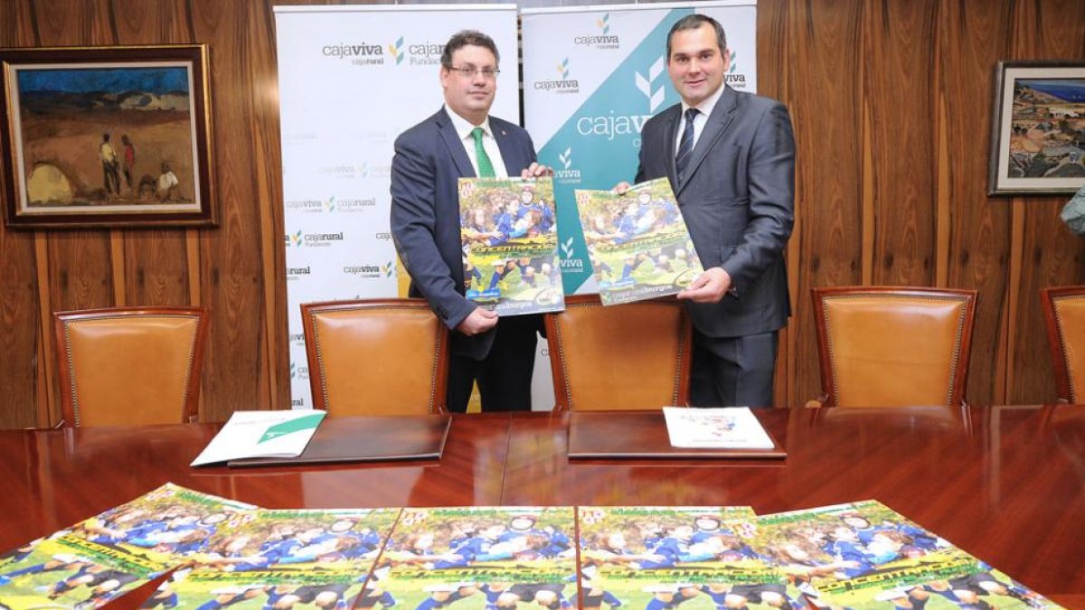 Germán Martínez (Cajaviva) y Leví Moreno (UBU Aparejadores) presentaron ayer la jornada-Israel L. Murillo