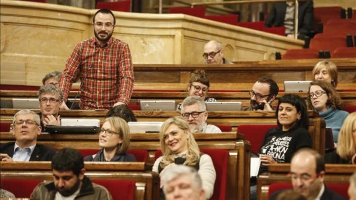 Los diputados de la CUP en el Parlament.-JULIO CARBO
