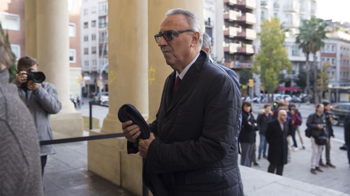 Joan Gaspart, el pasado día 5, en el sepelio por Josep Lluís Núñez.-ALBERT BERTRAN