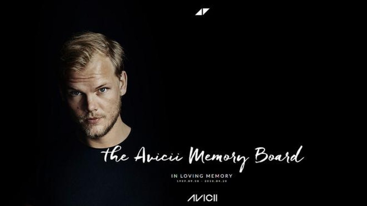 Portada de la página web que rinde tributo al artista Avicii.-AVICII.COM
